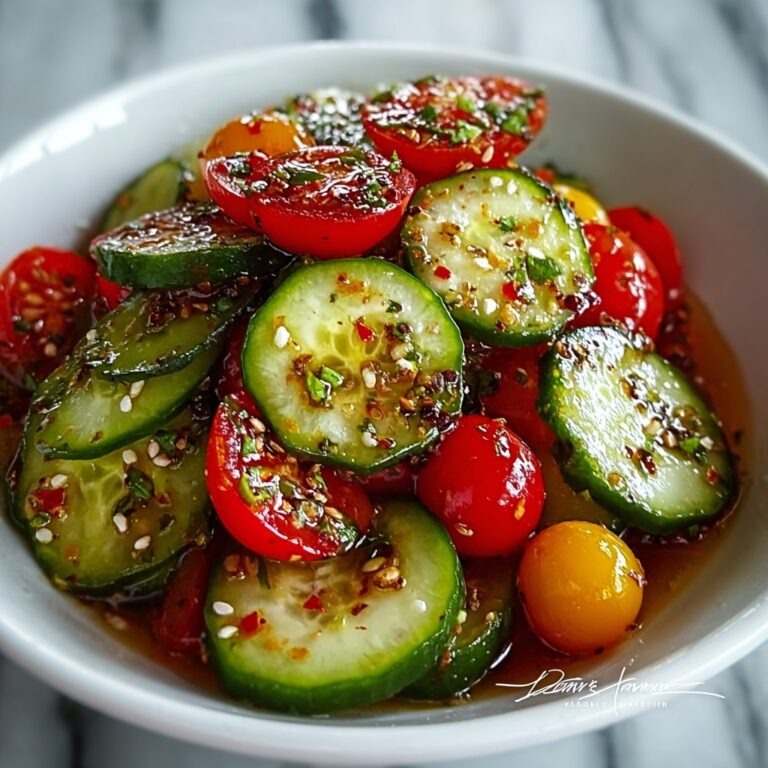 Marinated Cucumbers, Onions, and Tomatoes Salad Recipe