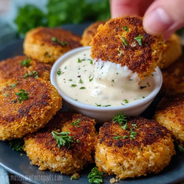 Easy Lentil Patties with Lemon Tahini Dip Recipe