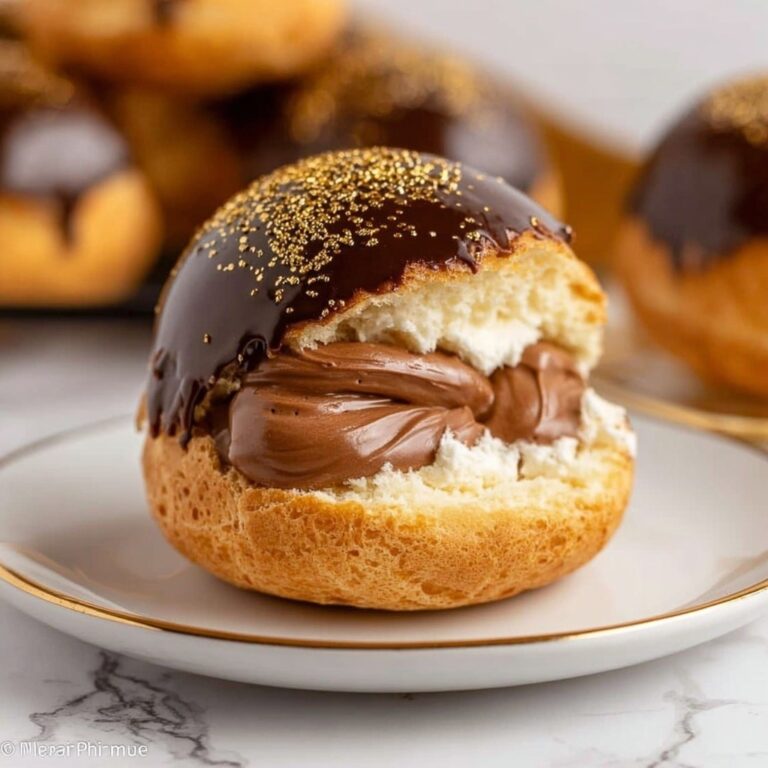 Gold-Dusted Chocolate Profiteroles Recipe