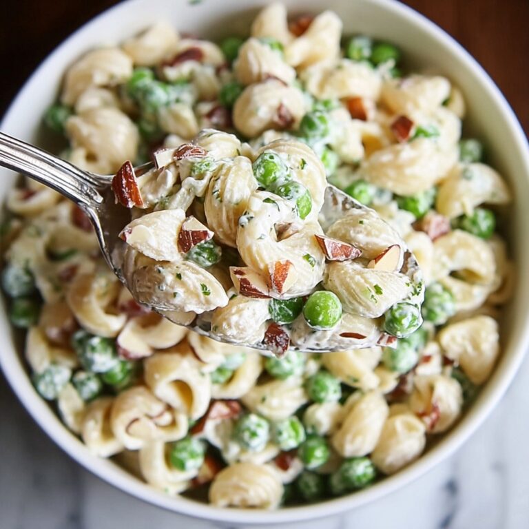 Creamy Pasta Salad with Turkey Bacon, Peas, and Parmesan Recipe