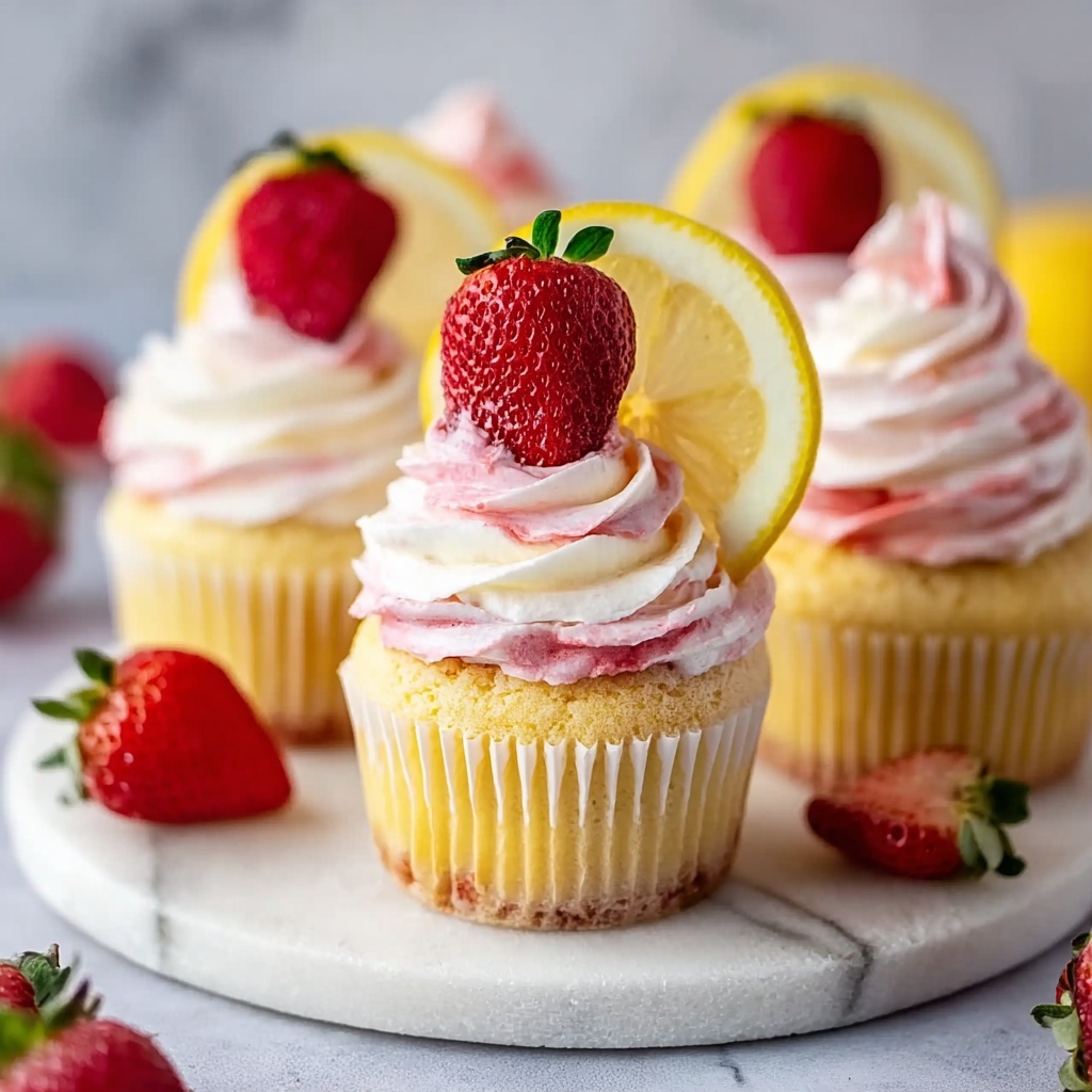Strawberry Lemonade Cupcakes Recipe - Recipe Image