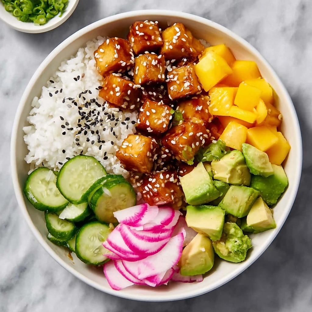 Teriyaki Chicken Poke Bowls Recipe - Recipe Image