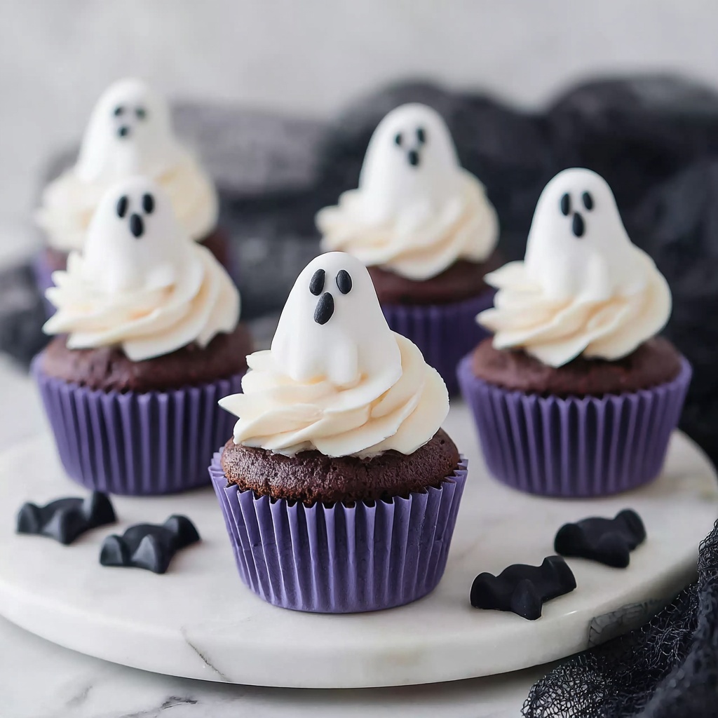 Halloween Ghost Cupcakes Recipe - Recipe Image