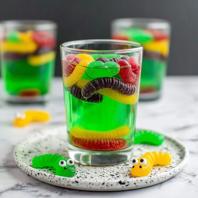 Gummy Worm Jello Cups Recipe