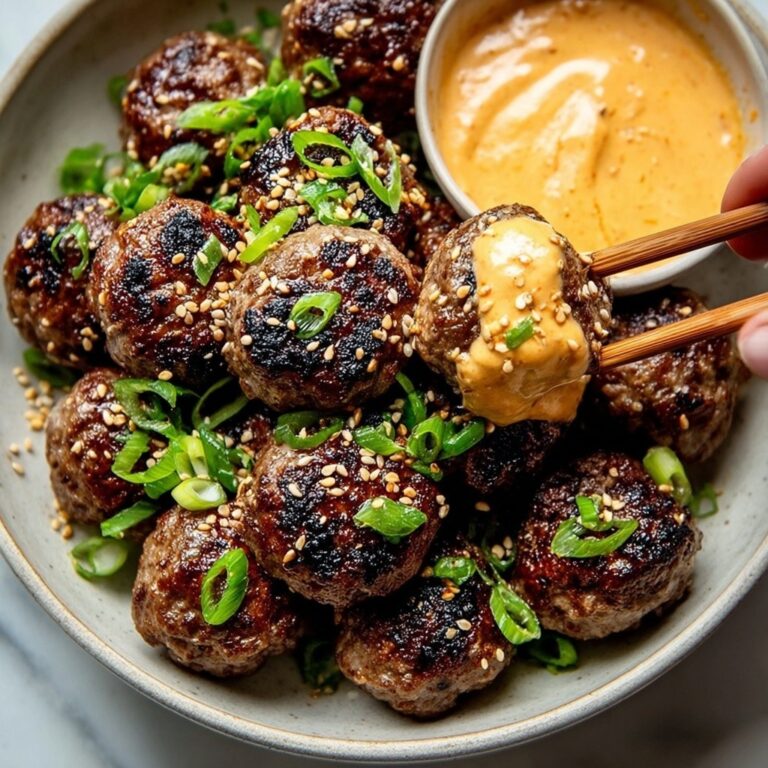 The Best Korean BBQ Meatballs with Spicy Mayo Dip Recipe