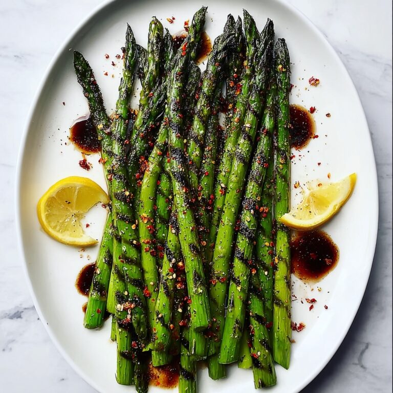 Grilled Asparagus with Lemon, Garlic, and Parmesan Recipe